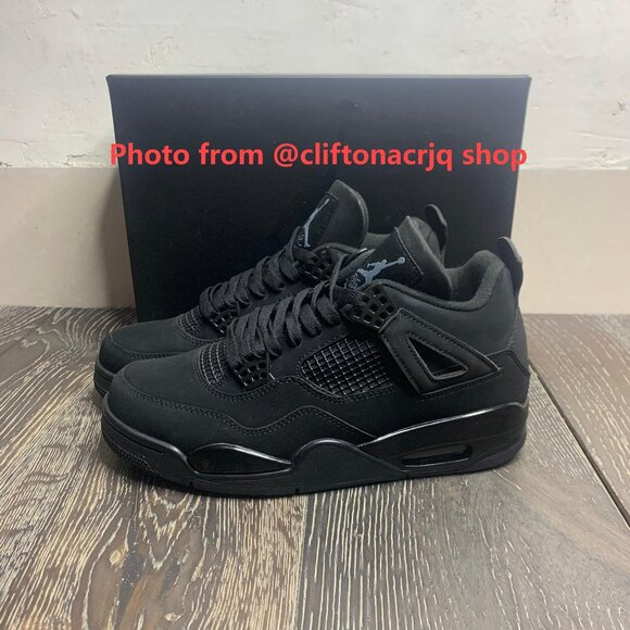 Men’s Size ?New Air Jordan 4 Retro  \'Military Black\' main image 2